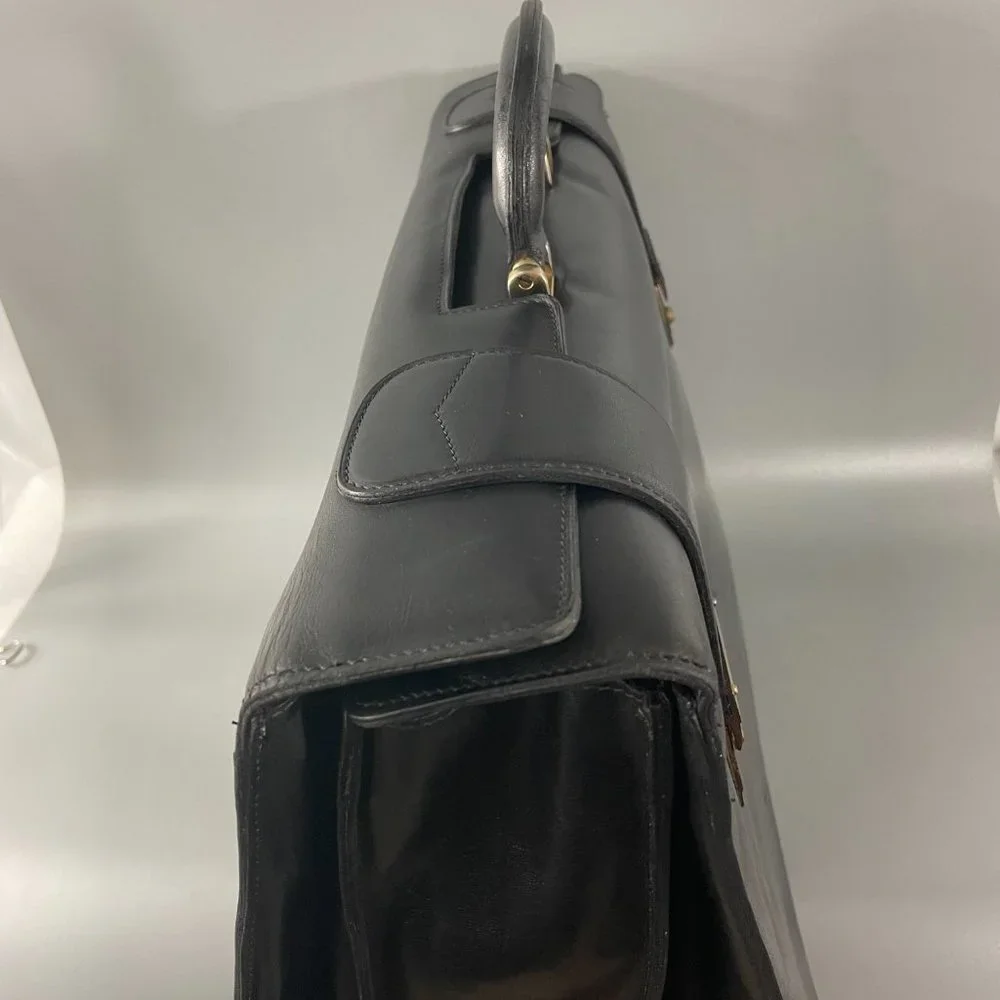 💯% Authentic GUCCI Vintage 50's-60's Men's Black Leather Doctor Bag/Briefcase